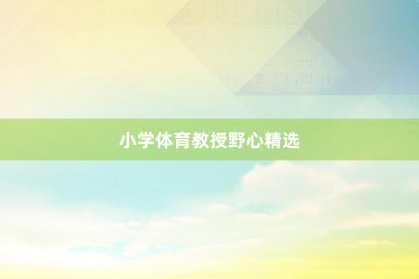 小学体育教授野心精选